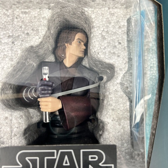 🔥 Star Wars Gentle Giant Anakin Skywalker & Obi-Wan Clone Wars Bust 1:7 Scale - Picture 12 of 16